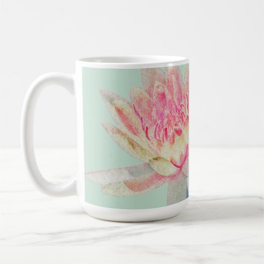 赤面ピンクウォーターリリマグ コーヒーマグカップ (左)