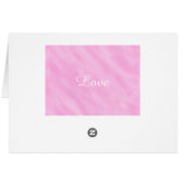 赤面ピンクウォーター結婚カラーのテーブルテントカード (裏面横)