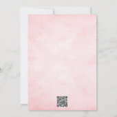 赤面ピンクウォーター結婚カラーズドレスブライダルシャワー 招待状 (裏面)
