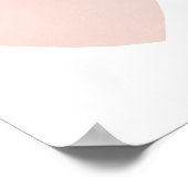 赤面ピンクウォーター色ハート子供部屋デコールポスター ポスター (角)