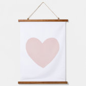 赤面ピンクウォーター色ハート子供部屋デコールポスター 吊り下げ型タペストリー (正面)