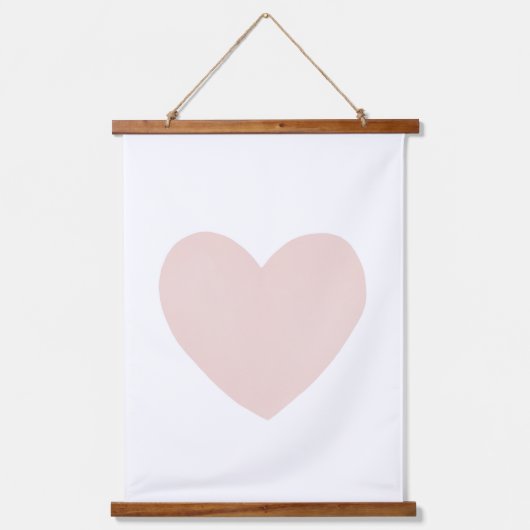 赤面ピンクウォーター色ハート子供部屋デコールポスター 吊り下げ型タペストリー (正面)