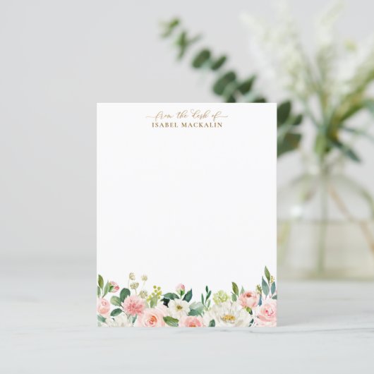 赤面ピンクウォーター色パーソナライズされたフローラ書ズ (スタンド正面)