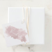 赤面ピンクウォーター色ベビーシャワーありがとう フェイバータグ (インサイチュ)