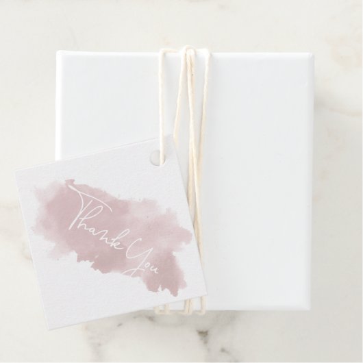 赤面ピンクウォーター色ベビーシャワーありがとう フェイバータグ (インサイチュ)