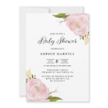 赤面ピンクウォーター色牡丹かわいらし赤ちゃんシャワー