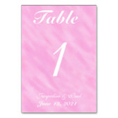 赤面ピンクウォー結婚ターカラー表番号カード テーブルナンバー (裏面)