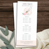 赤面ピンクウッドウィスクフローラベーカリーサービス価格 ラックカード