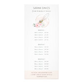 赤面ピンクウッドウィスクフローラベーカリーサービス価格 ラックカード (正面)