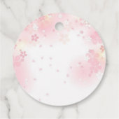 赤面ピンクウッドランド動物フローラベビーシャワー フェイバータグ (裏面)