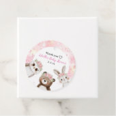 赤面ピンクウッドランド動物フローラベビーシャワー フェイバータグ (インサイチュ)