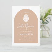 赤面ピンクエッグアーチイースターブランチ 招待状 (スタンド正面)