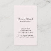 赤面ピンクエッセンシャル油アロマセラピー 名刺 (裏面)