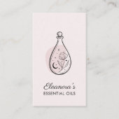 赤面ピンクエッセンシャル油アロマセラピー 名刺 (正面)