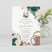 赤面ピンクエメラルドグリーンワイルドウエストキンセアニラ 招待状 (スタンド正面)