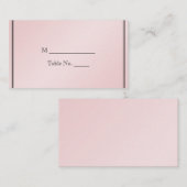 赤面ピンクエレガンス結婚ズ座席表 プレイスカード (正面/裏面)
