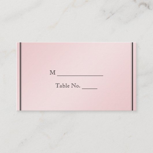 赤面ピンクエレガンス結婚ズ座席表 プレイスカード (正面)