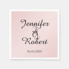 赤面ピンクエレガンス結婚ナプキン スタンダードカクテルナプキン