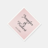 赤面ピンクエレガンス結婚ナプキン スタンダードカクテルナプキン (角)