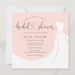 赤面ピンクエレガントなウェディングドレスブライダルシャワー