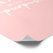 赤面ピンクエレガントクリスチャン引用文 ポスター (角)