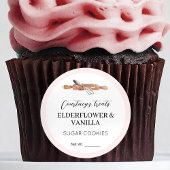 赤面ピンクエレガントシュガークッキーのデザート包装 ラウンドシール