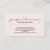 赤面ピンクエレガントシンプルソイキャンドル 名刺 (裏面)