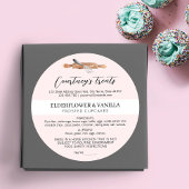 赤面ピンクエレガントスクリプトホームベーカリー成分 ラウンドシール