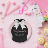 赤面ピンクエレガントティファニーシックファンシーベビーシャワー ペーパープレート (パーティー)