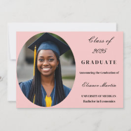 赤面ピンクエレガントフォト招待状 招待状