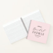 赤面ピンクエレガントブライダルシャワーゲストブック ノートブック (内部)