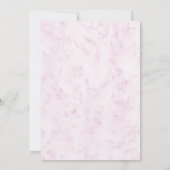 赤面ピンクエレガント大理石Save the Date招待状 招待状 (裏面)