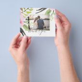 赤面ピンクオリーブ写真ありがとう最低予算 チラシ (手)