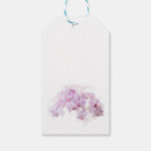 赤面ピンクオーキッドウォーターカラーフラワーフローラ結婚ズ ギフトタグ (裏面)