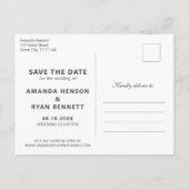 赤面ピンクオーキッドウォーターカラーフラワーフローラ結婚ズ 案内ポストカード (裏面)