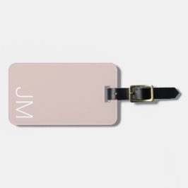 赤面ピンクオーバーサイズモノグラムのイニシャルトレンディー ラゲッジタグ
