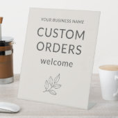 赤面ピンクカスタムの注文ウェルカムビジネス 台座サイン (インサイチュ)