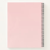 赤面ピンクカスタムモノグラム名 ノートブック (裏面)