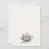 赤面ピンクカップズエイジ誕生日ティーパーティー招待状 サンキューカード (裏面)