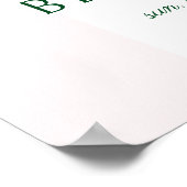 赤面ピンクカバナストライプビーチパーム歓迎 ポスター (角)