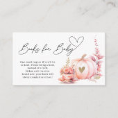 赤面ピンクカボチャフローラブックベビー エンクロージャーカード (正面)
