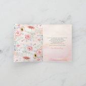 赤面ピンクカボチャ秋ベビシャワーサンキュー サンキューカード (内部)