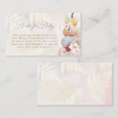 赤面ピンクカボチャ赤ちゃんシャワーブックベビー エンクロージャーカード (正面/裏面)