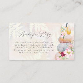 赤面ピンクカボチャ赤ちゃんシャワーブックベビー エンクロージャーカード