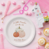 赤面ピンクカボチャ赤ちゃんシャワー ペーパープレート (パーティー)