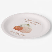 赤面ピンクカボチャ赤ちゃんシャワー ペーパープレート (アングル)