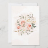 赤面ピンクカボチャ赤ちゃんシャワー 招待状 (裏面)