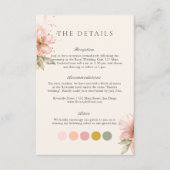 赤面ピンクカラーパレット詳細結婚のエンクロージャ エンクロージャーカード (正面)