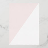 赤面ピンクカラーブロックスウィート16誕生日パーティー 箔招待状 (裏面)