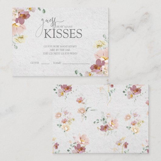 赤面ピンクガーデンフラワーズゲーム エンクロージャーカード (正面/裏面)